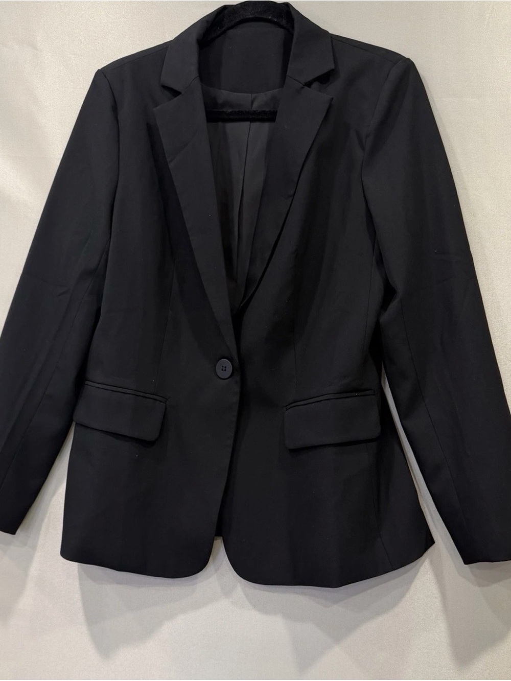 Women's Black Single-Button Blazer